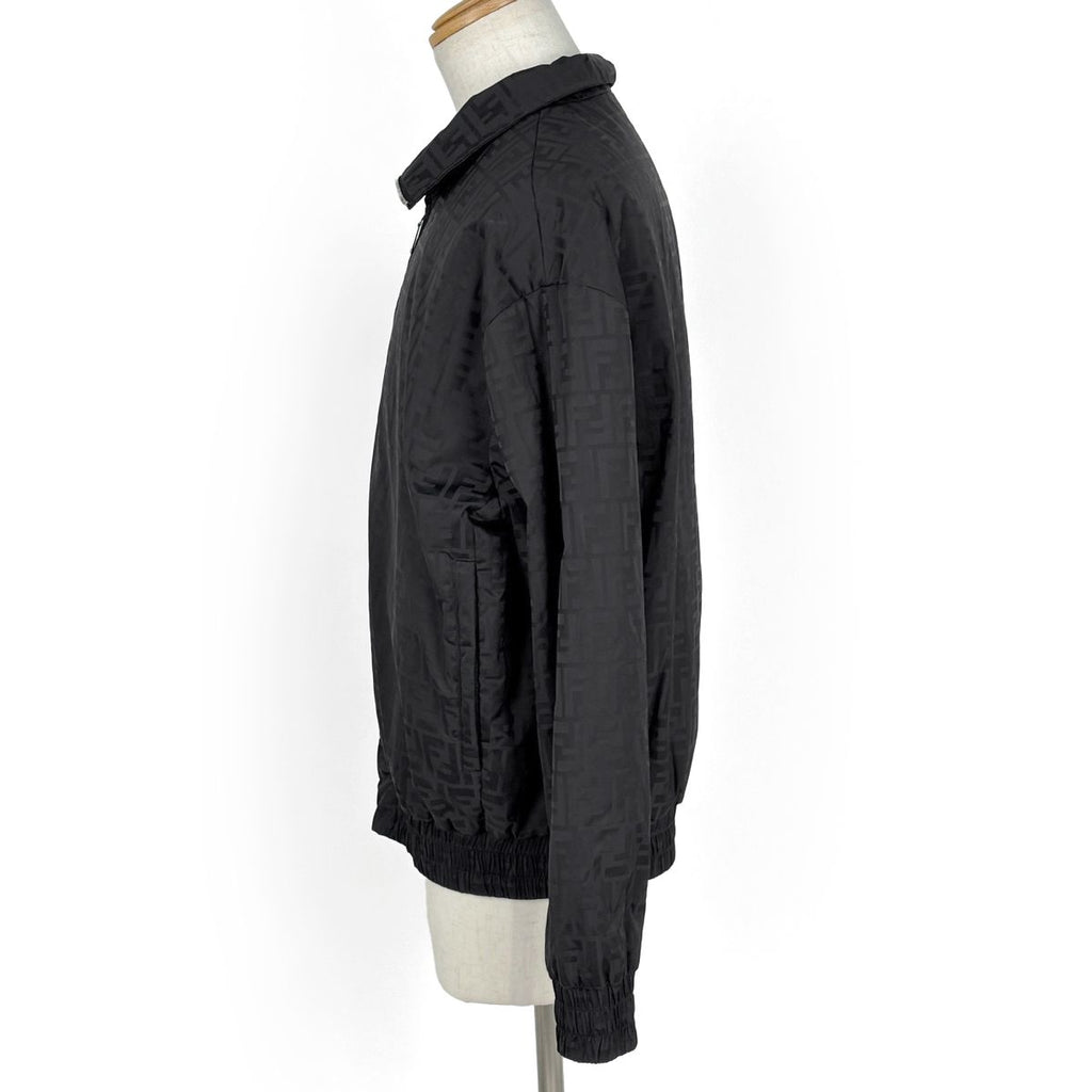 Fendi Zucca Pattern Jacket Bomber Polyester Black — view 2