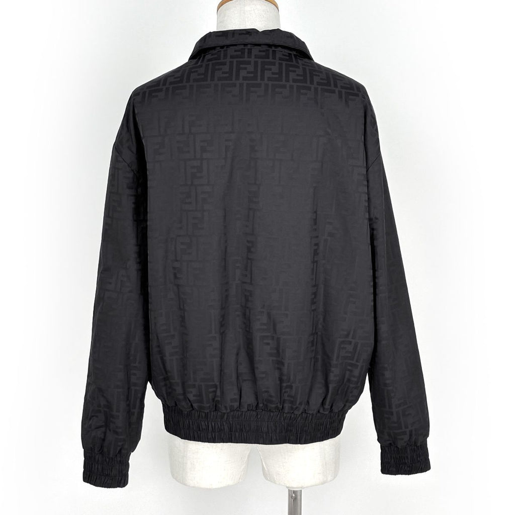 Fendi Zucca Pattern Jacket Bomber Polyester Black — view 3