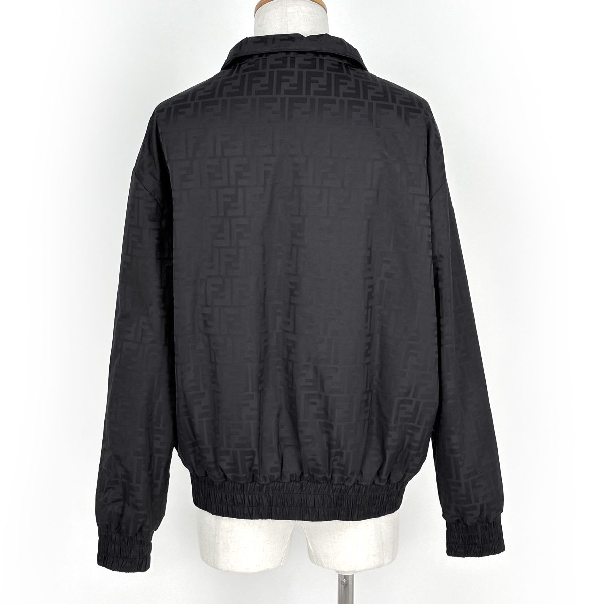 Fendi Zucca Pattern Jacket Bomber Polyester Black — view 3