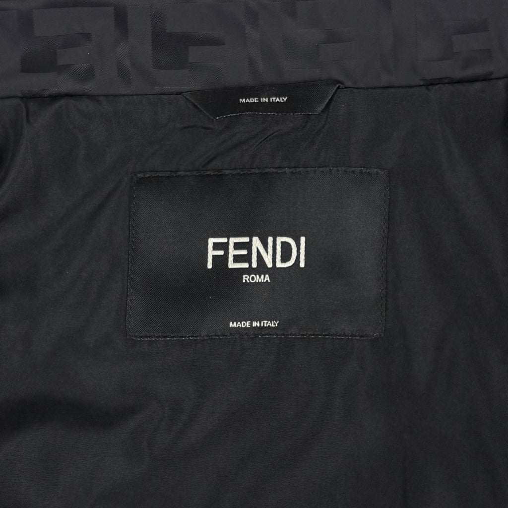 Fendi Zucca Pattern Jacket Bomber Polyester Black — view 8