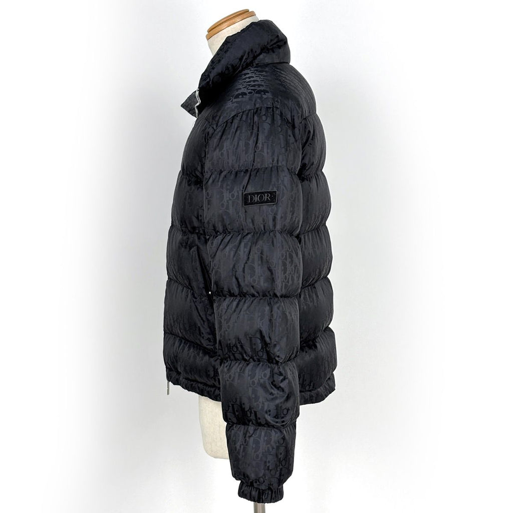 Dior Oblique Down Jacket Trotter Pattern Black — view 2