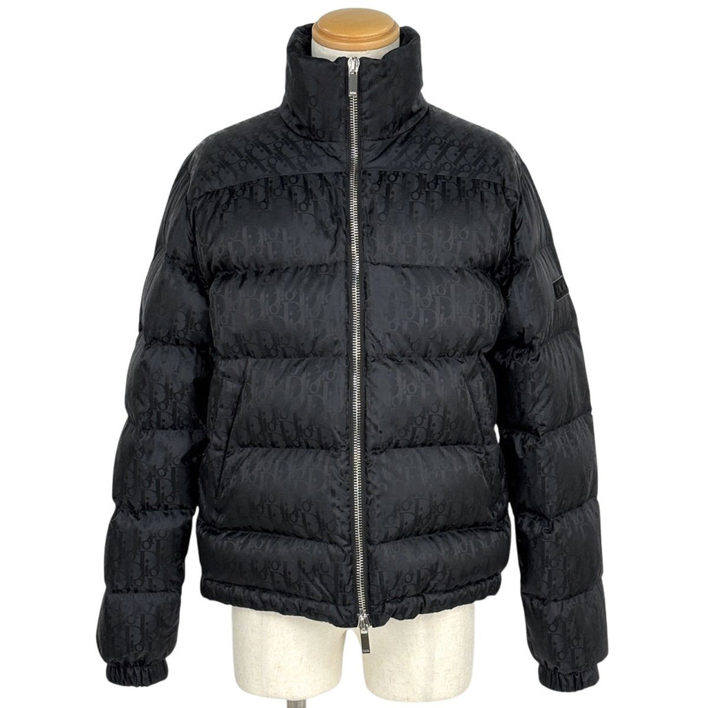 Dior Oblique Down Jacket Trotter Pattern Black