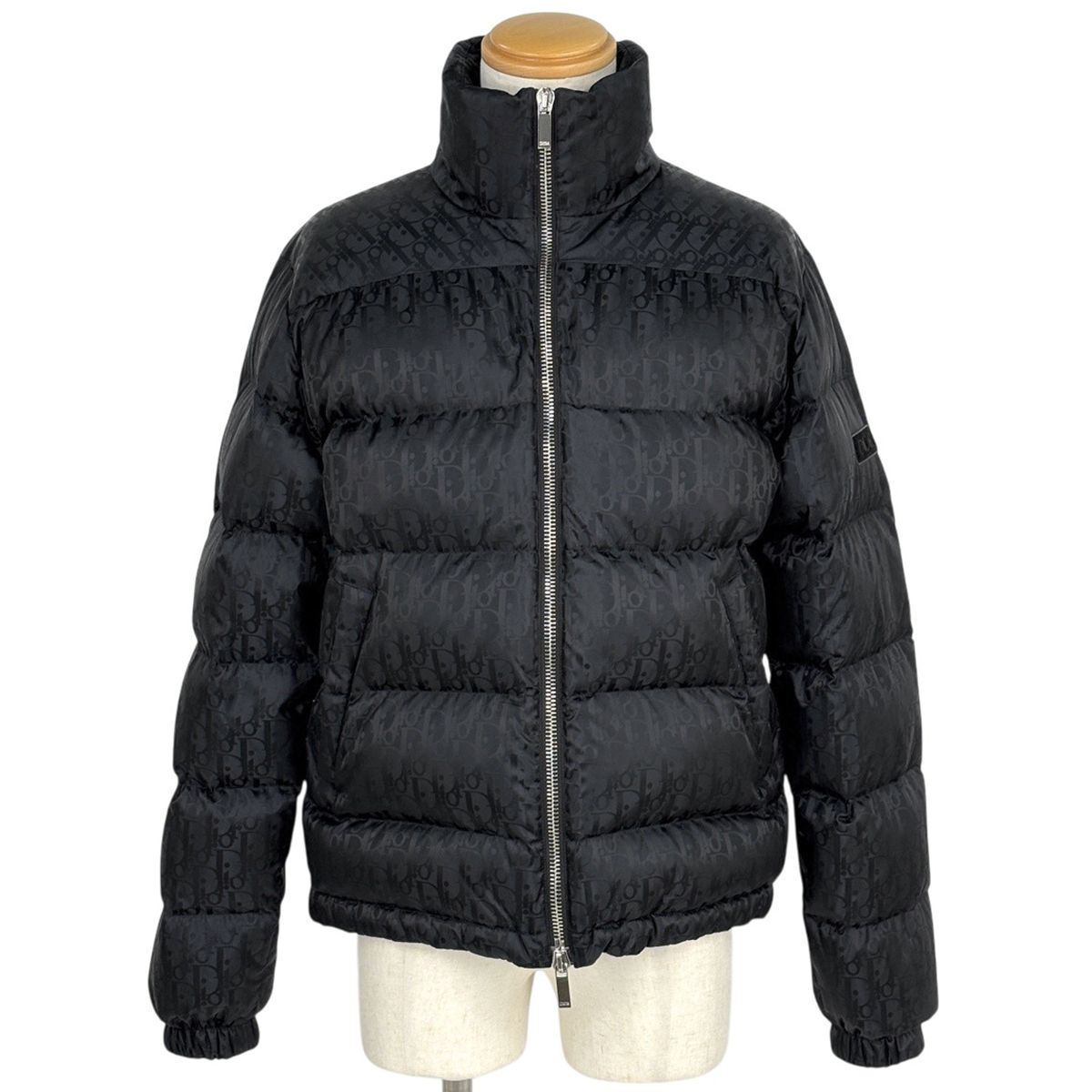 Dior Oblique Down Jacket Trotter Pattern Black