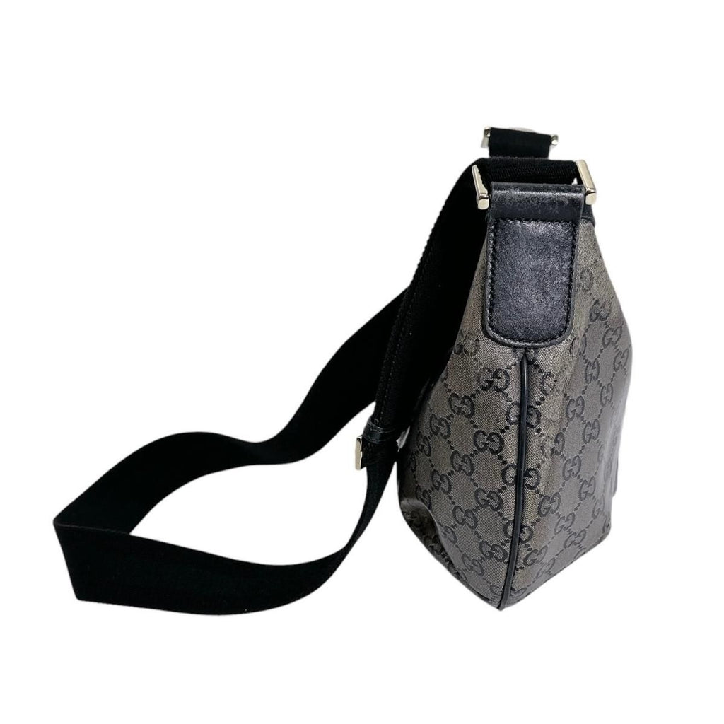 Gucci Square Coating GG Crystal Shoulder Bag Black Gold — view 3