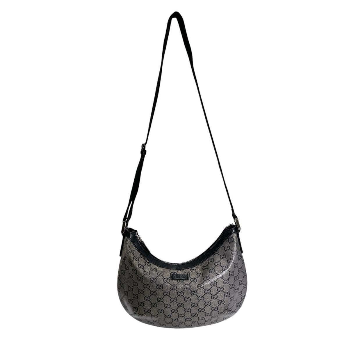 Gucci Square Coating GG Crystal Shoulder Bag Black Gold