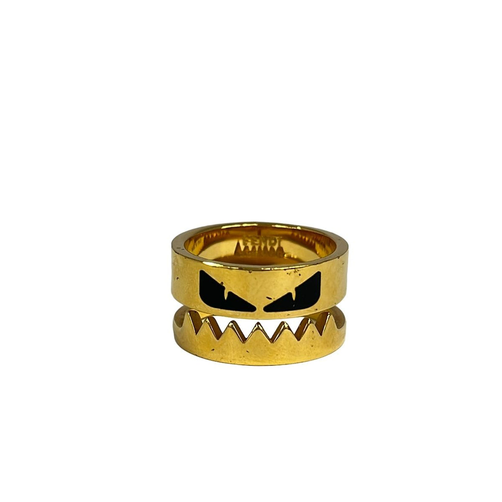 Fendi Ring L Monster Star Bugs Gold Black