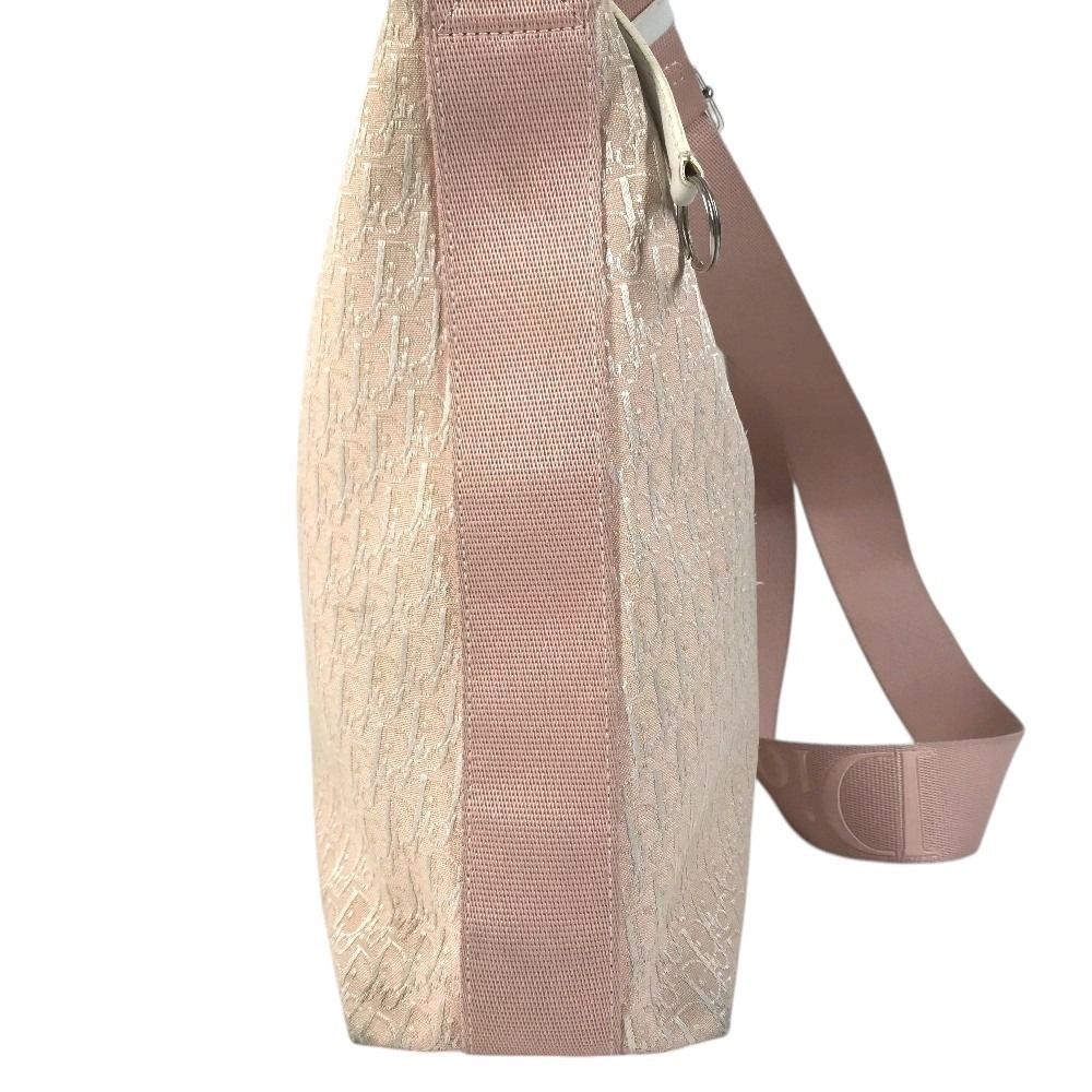 Dior Shoulder Bag Trotter Logo Canvas Leather Pink — view 4