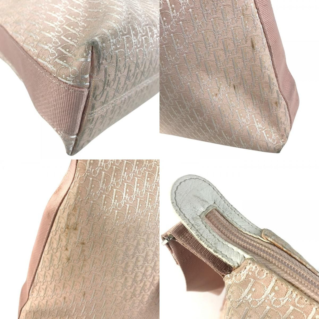 Dior Shoulder Bag Trotter Logo Canvas Leather Pink — view 7