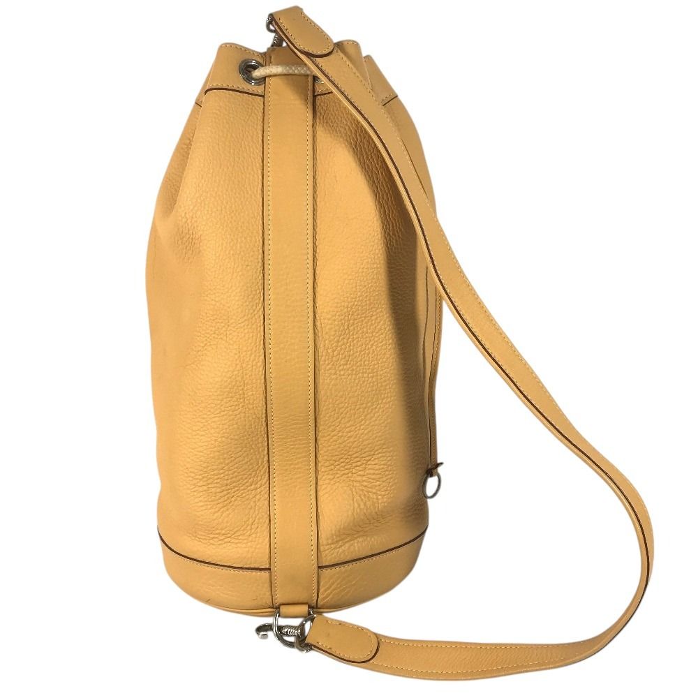 Hermes Shoulder Bag Lunch Taurillon Clemence Yellow Beige — view 2