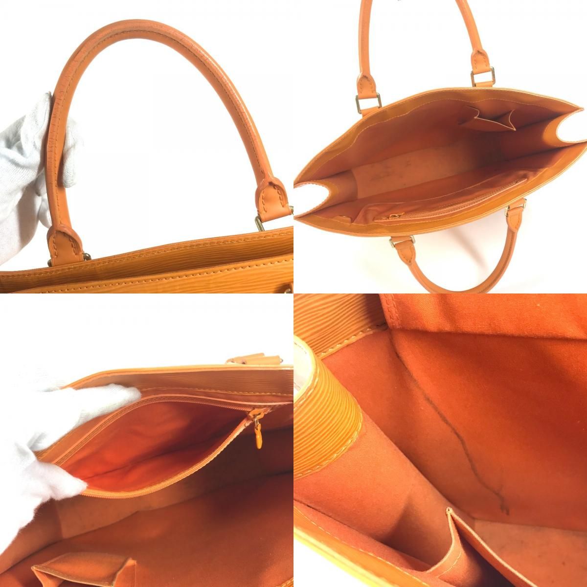 Louis Vuitton Tote Sac Plat GM Epi Leather Mandarin Orange — view 8