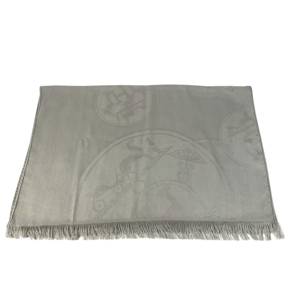 Hermes Shawl New Libris Cashmere Gray Scarf