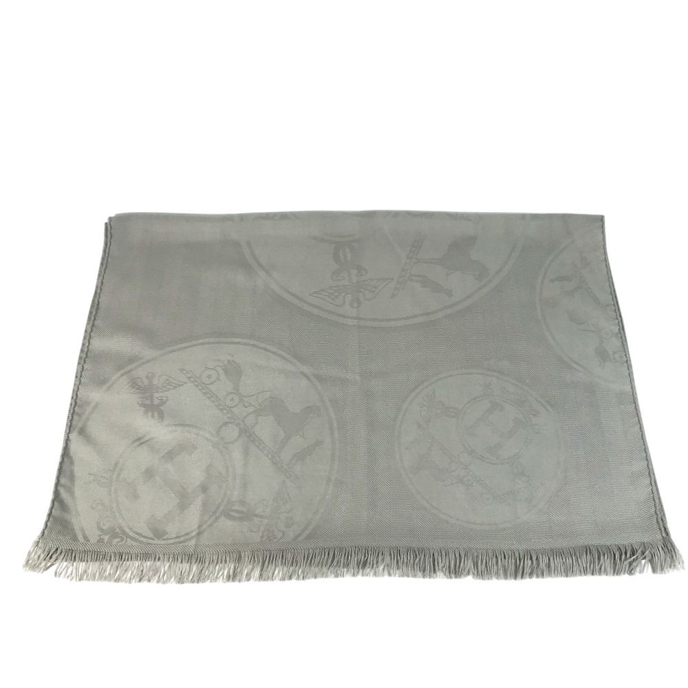 Hermes Shawl New Libris Cashmere Gray Scarf — view 3