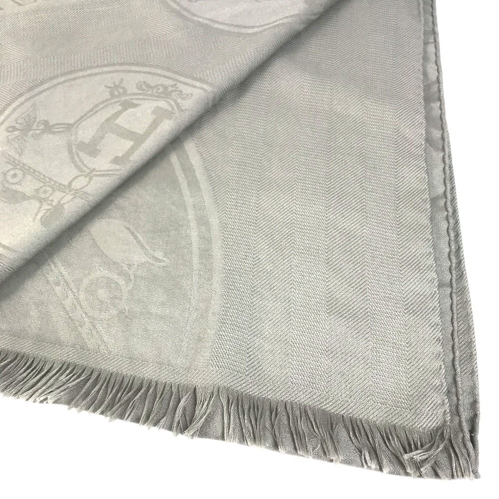 Hermes Shawl New Libris Cashmere Gray Scarf — view 6
