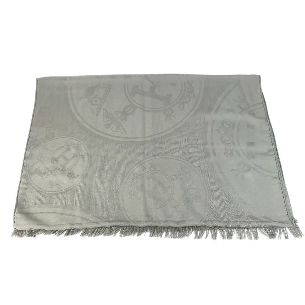 Hermes Shawl New Libris Cashmere Gray Scarf — view 4