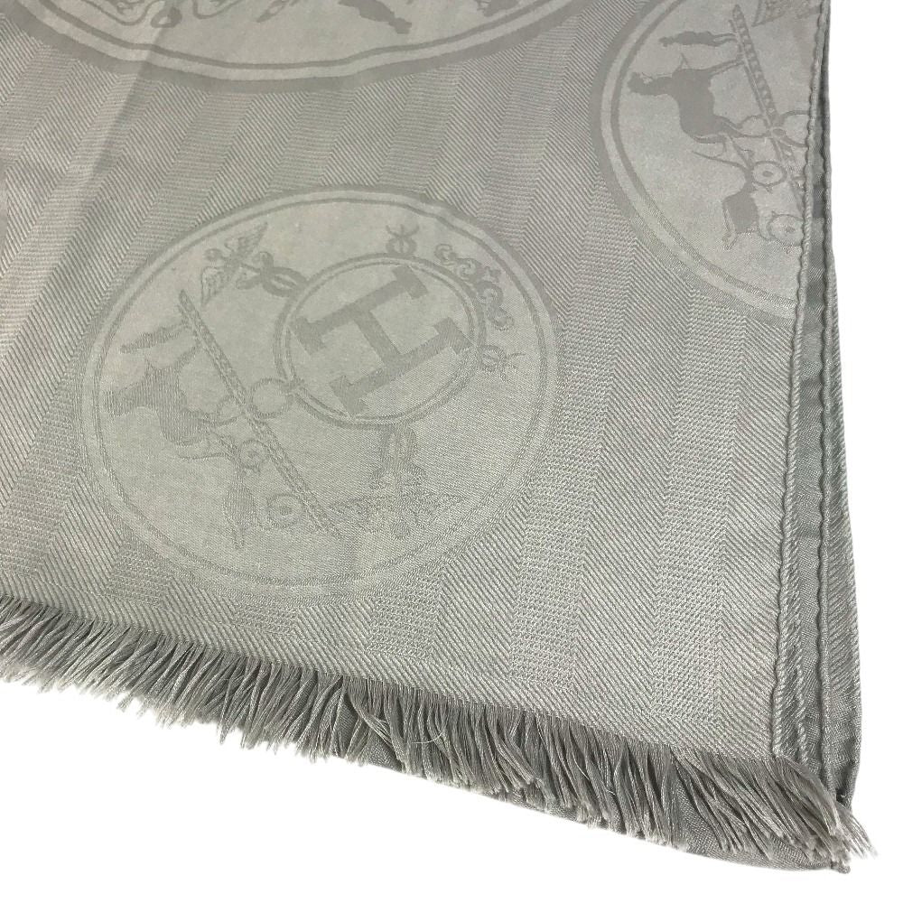 Hermes Shawl New Libris Cashmere Gray Scarf — view 5