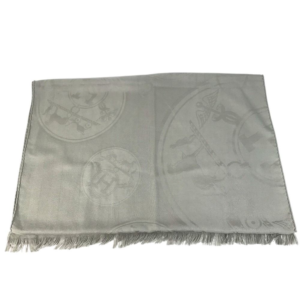 Hermes Shawl New Libris Cashmere Gray Scarf — view 2