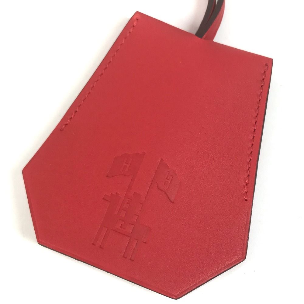 Hermes Charm Clochette Leather Red Keychain — view 3