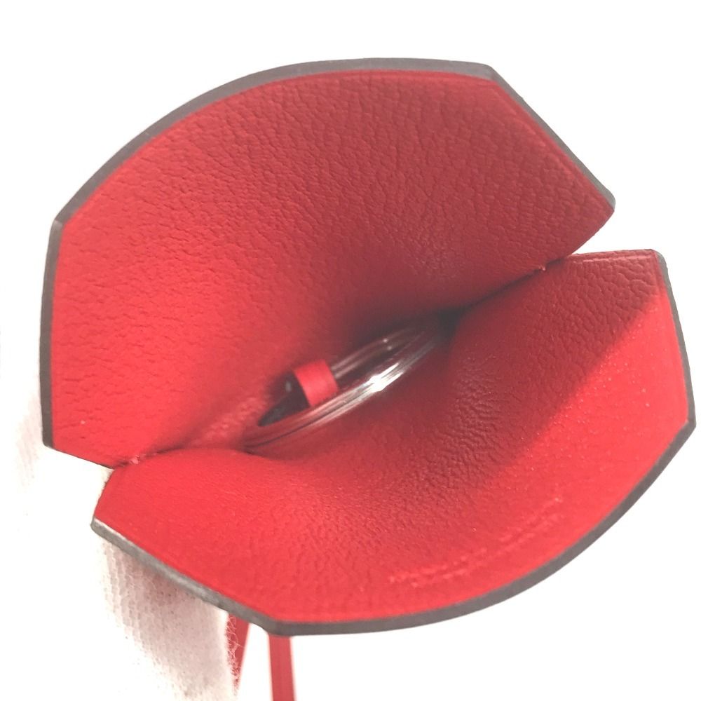 Hermes Charm Clochette Leather Red Keychain — view 5