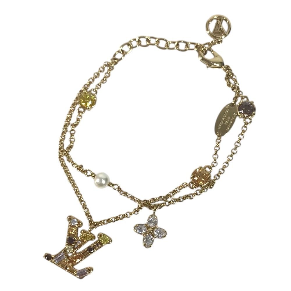 Louis Vuitton Bracelet LV Metal Strass Gold