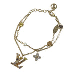 Louis Vuitton Bracelet LV Metal Strass Gold