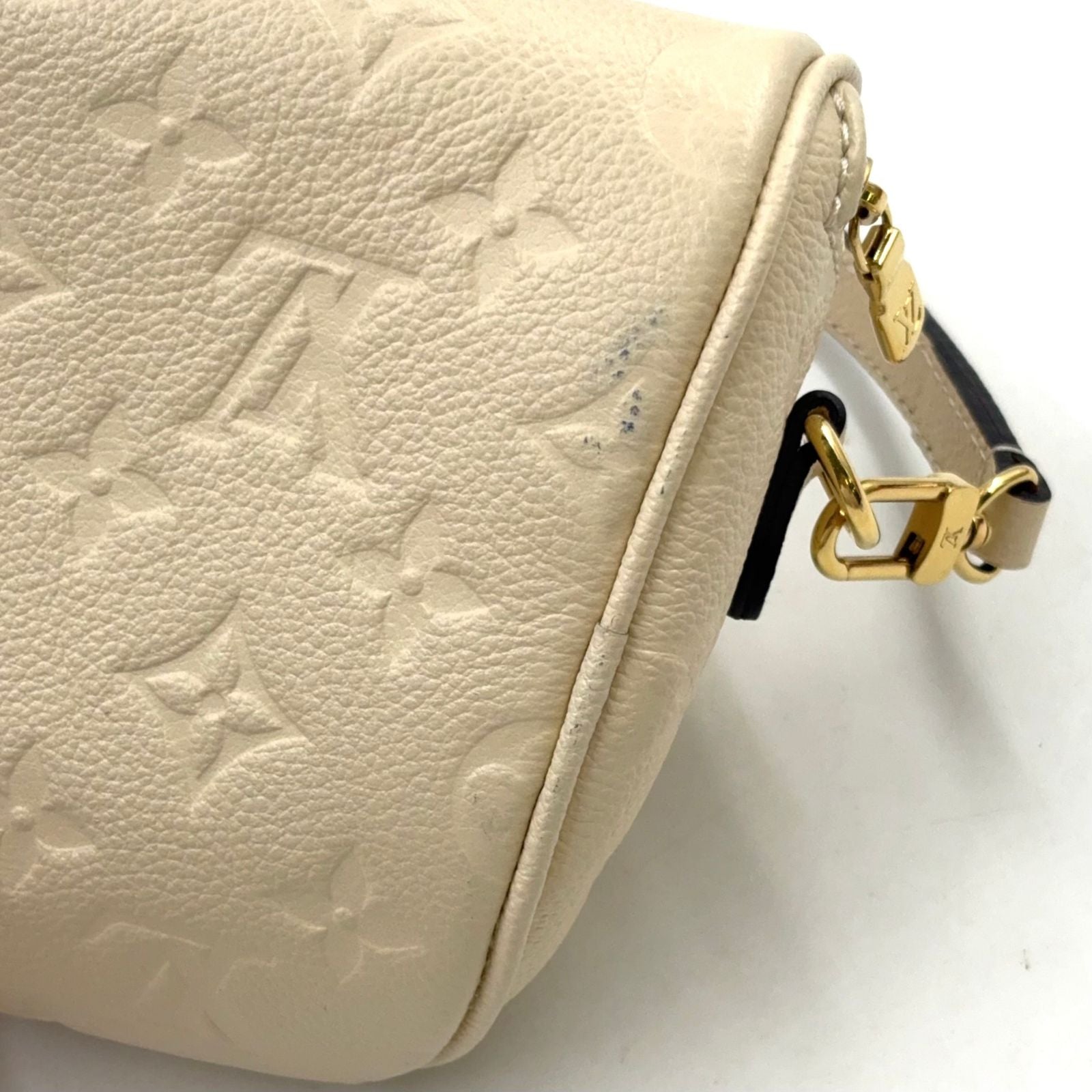 Louis Vuitton Mini Bum Monogram Empreinte Leather Ivory Belt Bag Gold — view 6