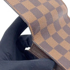 Louis Vuitton Business Card Holder Damier Ebene Leather Brown Case — view 7