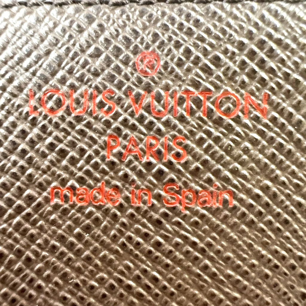 Louis Vuitton Business Card Holder Damier Ebene Leather Brown Case — view 5