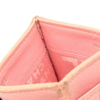 Chanel CC Logo Icon Line Leather Light Pink Card Case Silver — view 5
