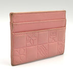 Chanel CC Logo Icon Line Leather Light Pink Card Case Silver — view 2