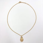 Dior CD Logo Mesh Metal Gold Necklace — view 3