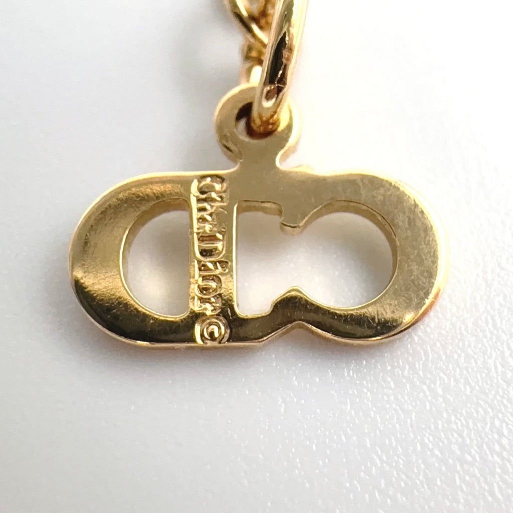 Dior CD Logo Mesh Metal Gold Necklace — view 5