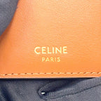 Celine Triomphe Leather Brown Card Case Gold — view 4