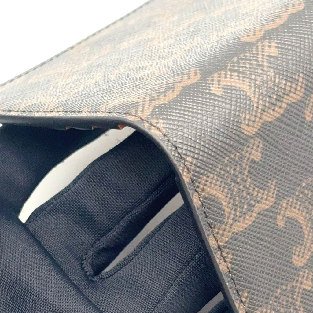 Celine Triomphe Leather Brown Card Case Gold — view 7