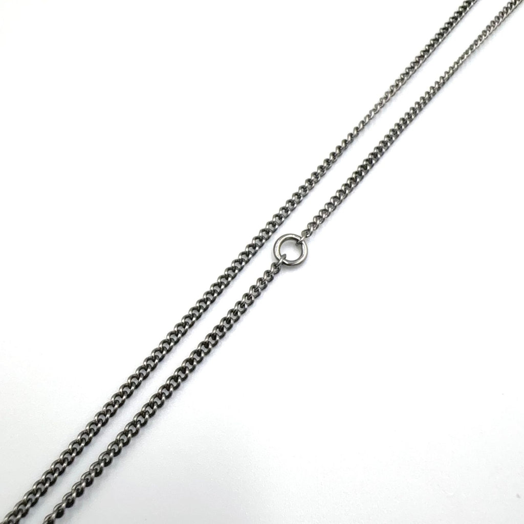 Chanel CC Logo Emblem Faux Pearl Metal Silver White Necklace — view 5