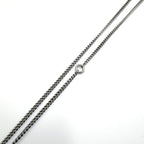 Chanel CC Logo Emblem Faux Pearl Metal Silver White Necklace — view 5