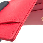 Chanel CC Logo Leather Red Card Case — view 8