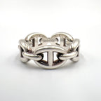 Hermes Chaine D'ancre Ring Silver