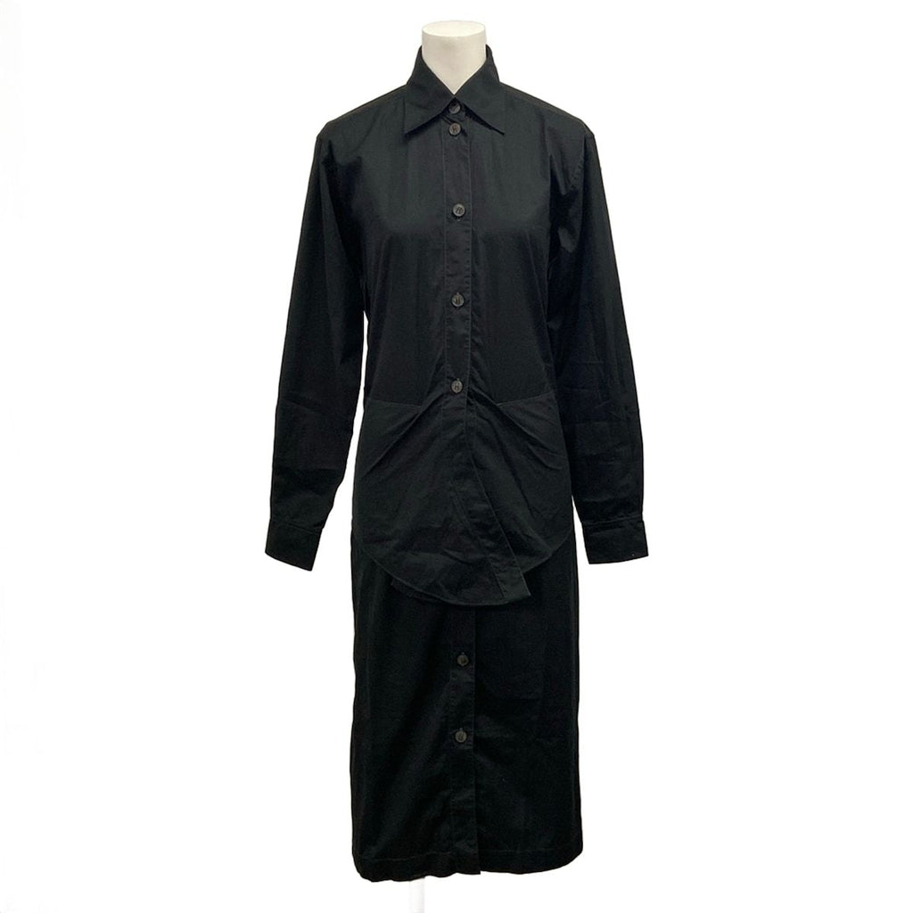 Hermes Dress 34 S Martin Margiela Era Black Shirt Long Sleeve Length Cotton