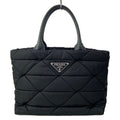 Prada Handbag New Tessuto Bomber Black Leather