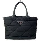 Prada Handbag New Tessuto Bomber Black Leather