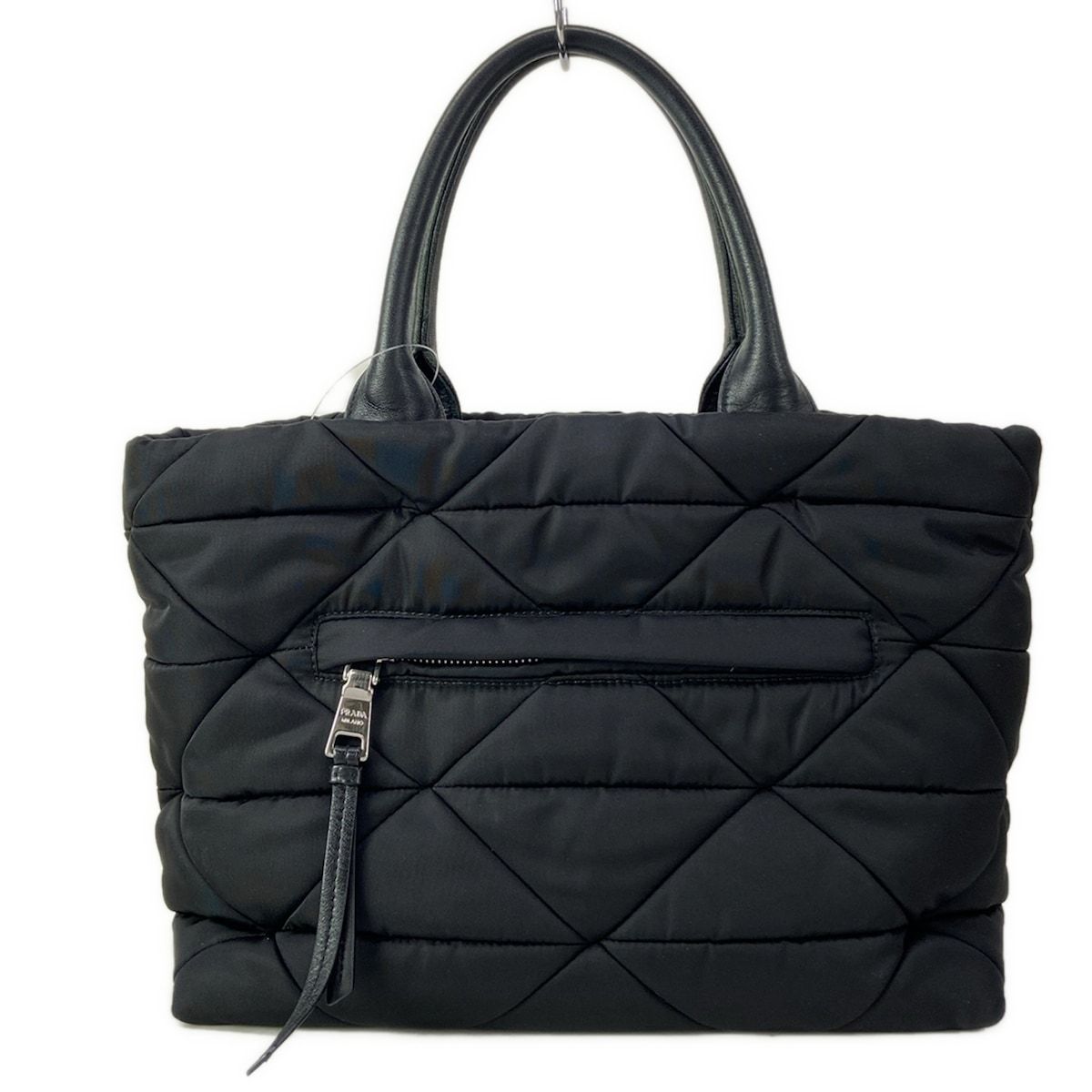 Prada Handbag New Tessuto Bomber Black Leather — view 3