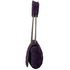 Chanel Shoulder Bag Bubble Quilt Purple Flap Chain Silver — view 4