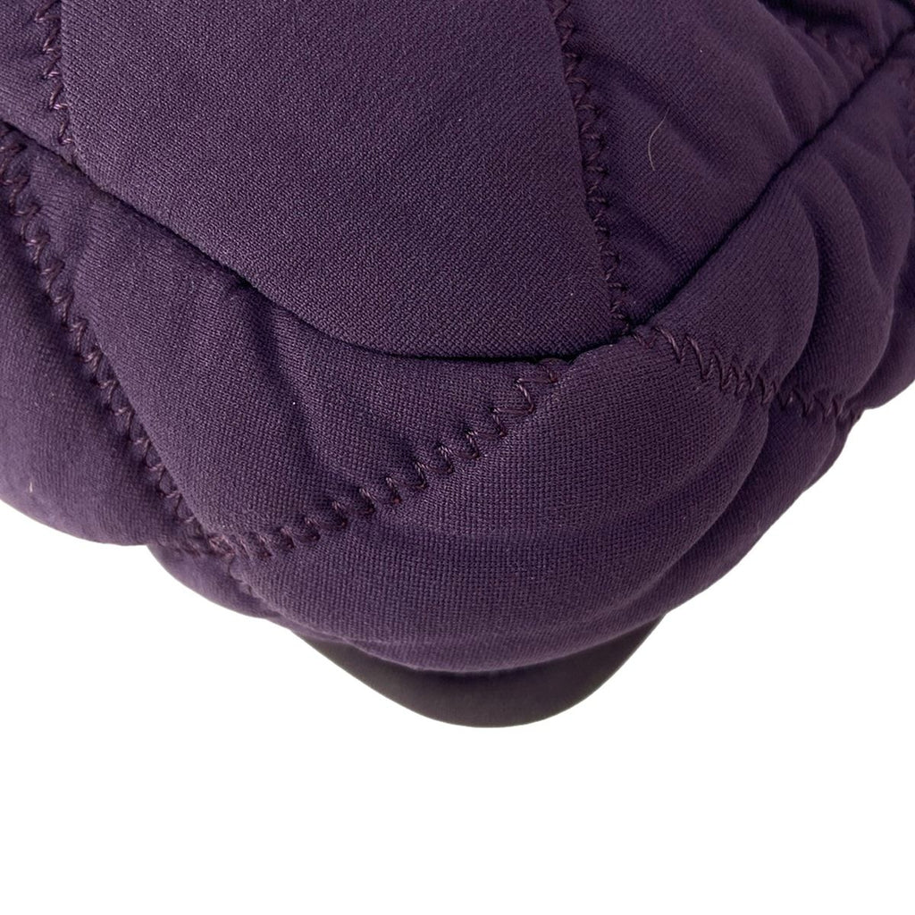 Chanel Shoulder Bag Bubble Quilt Purple Flap Chain Silver — view 8