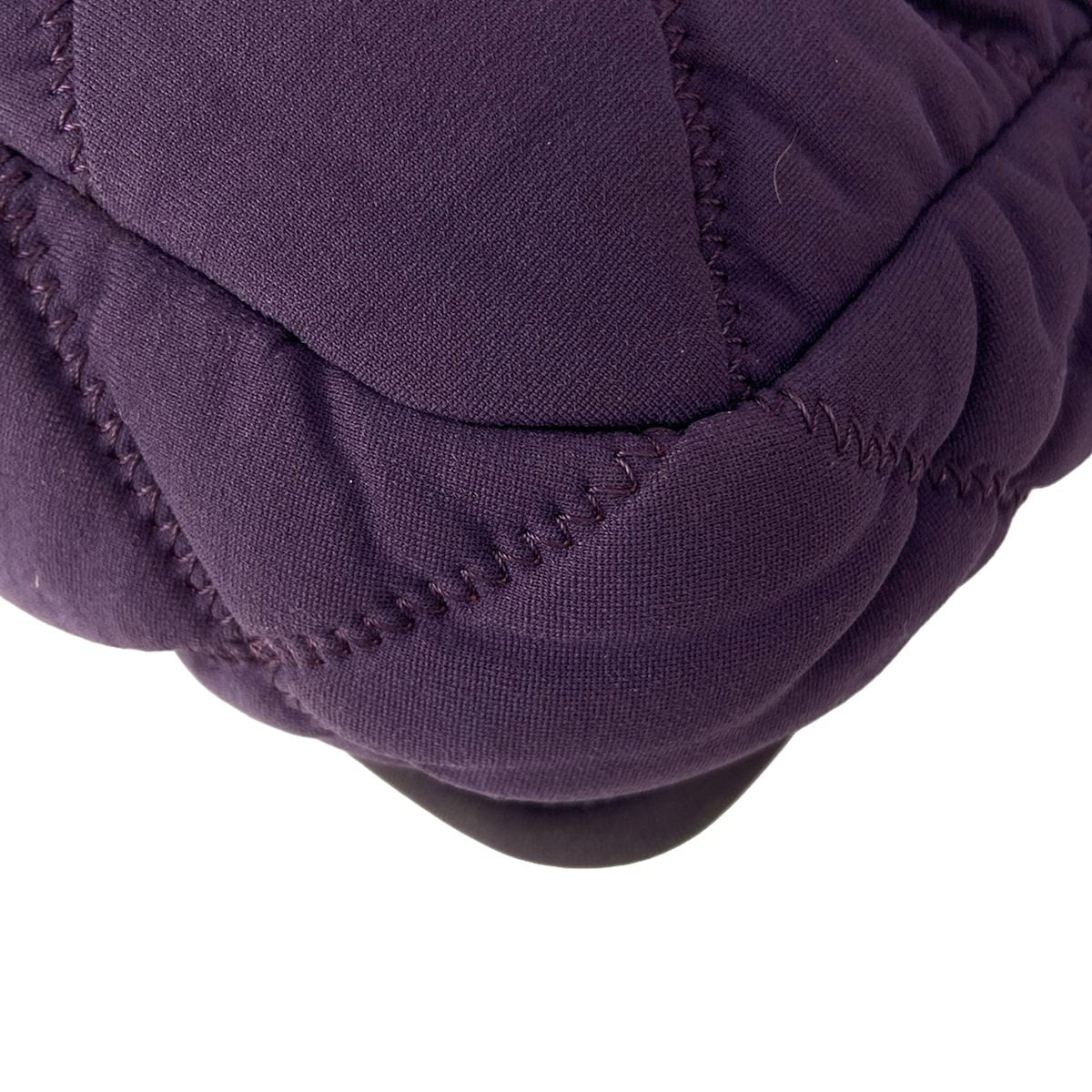Chanel Shoulder Bag Bubble Quilt Purple Flap Chain Silver — view 8
