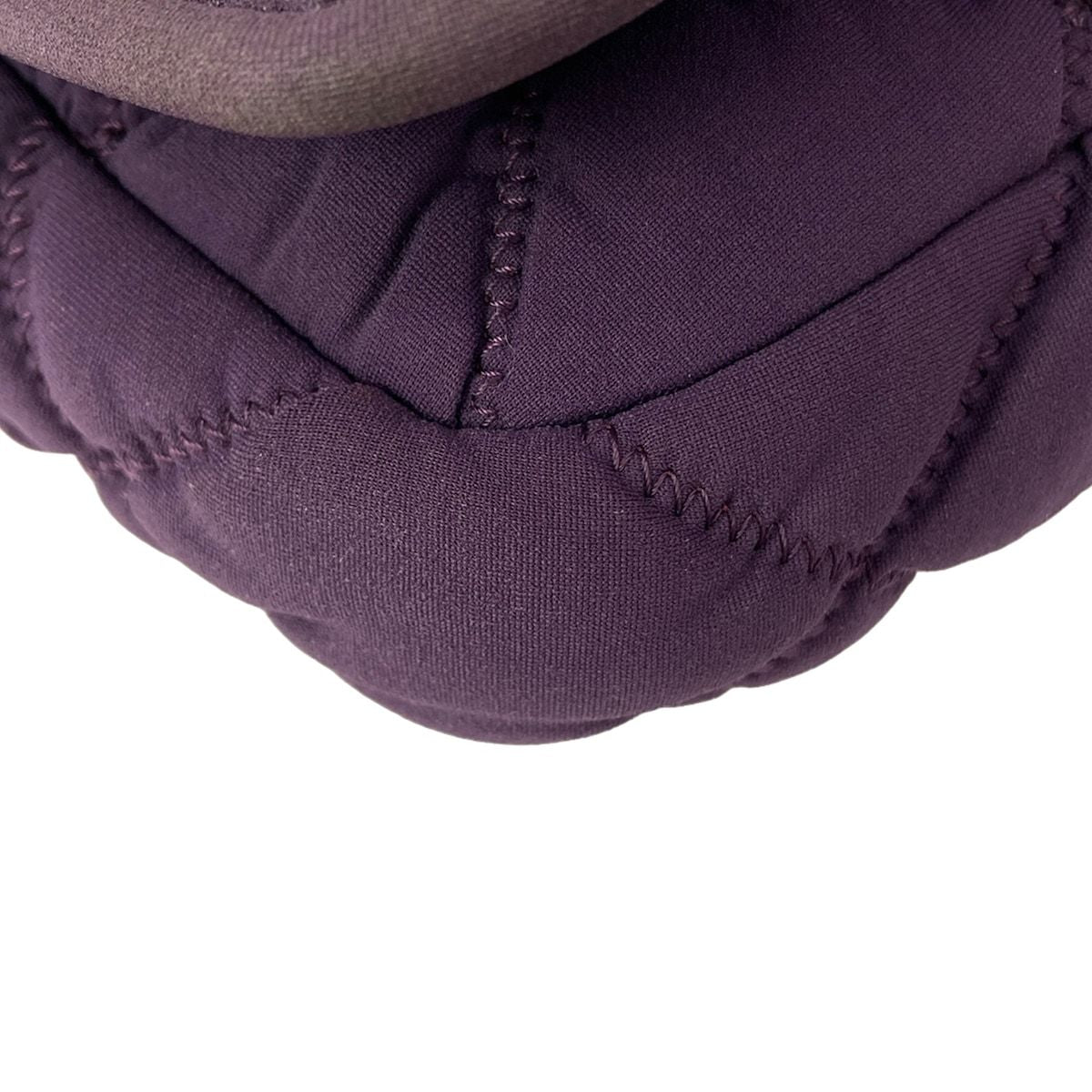 Chanel Shoulder Bag Bubble Quilt Purple Flap Chain Silver — view 7