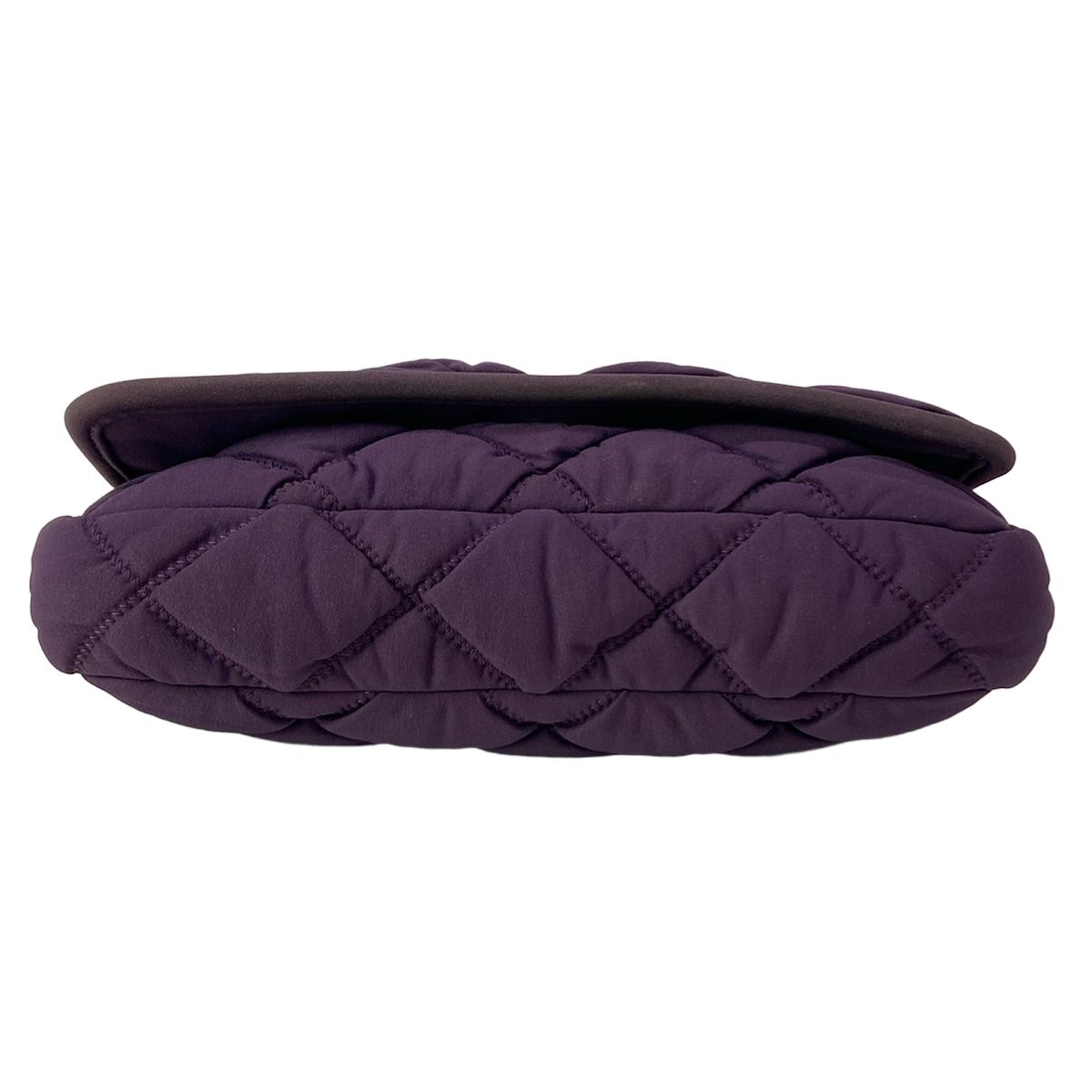 Chanel Shoulder Bag Bubble Quilt Purple Flap Chain Silver — view 5