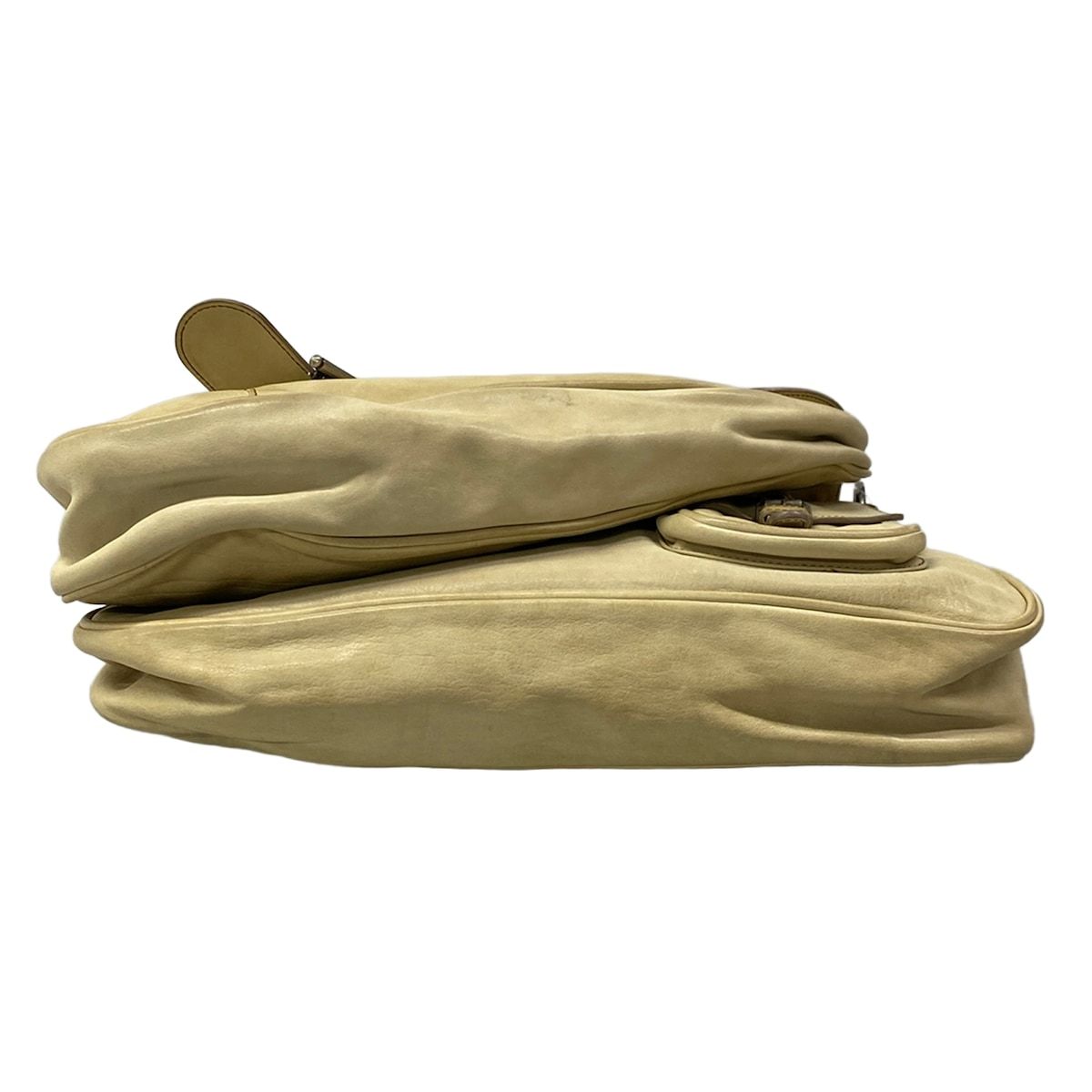 Dior Shoulder Bag Gaucho Ivory Brown Leather — view 5