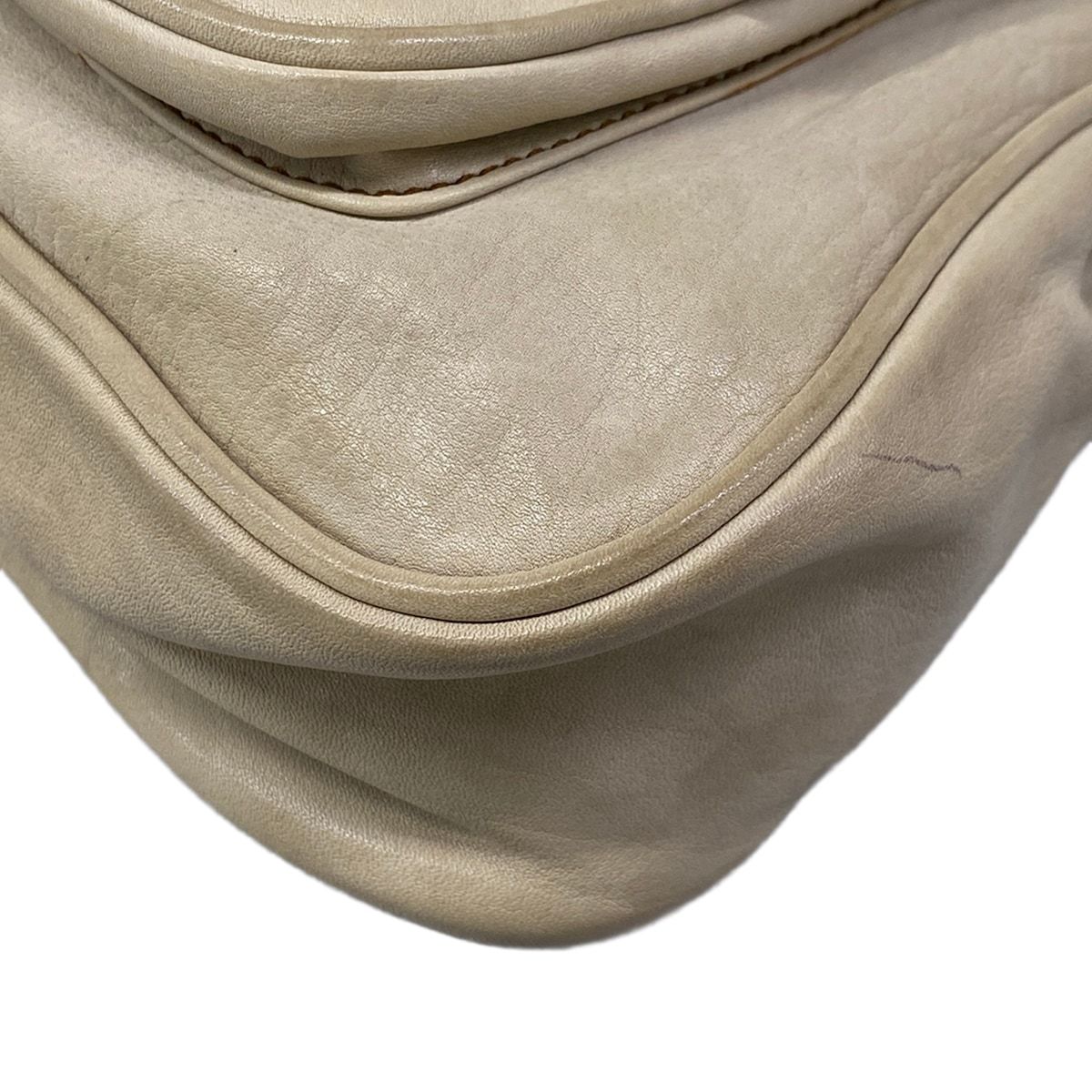 Dior Shoulder Bag Gaucho Ivory Brown Leather — view 6