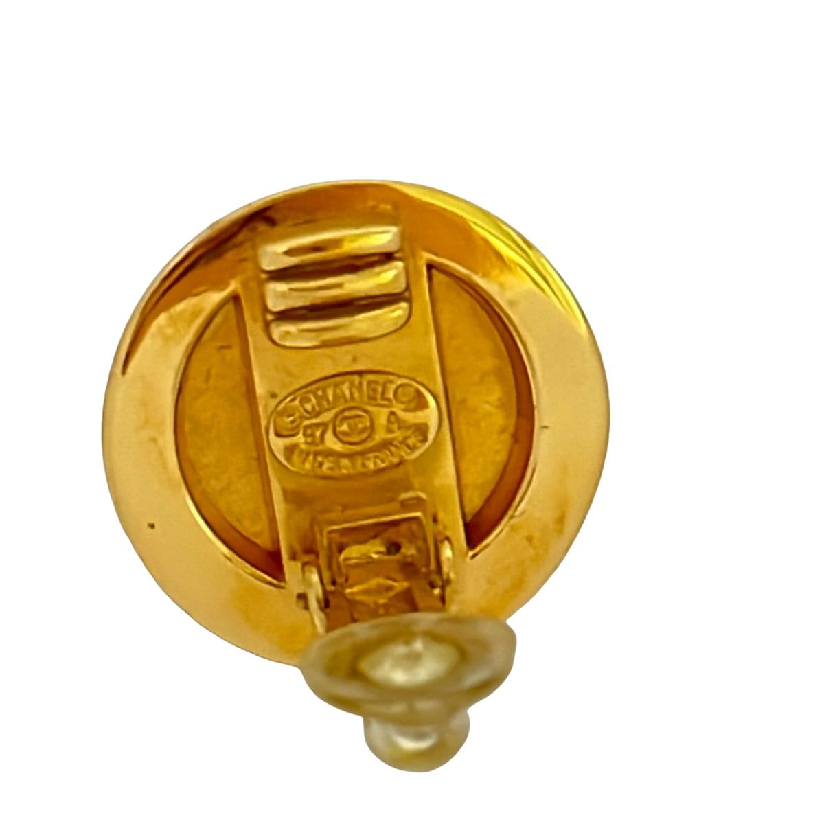 Chanel Earrings Gold Clear — view 4