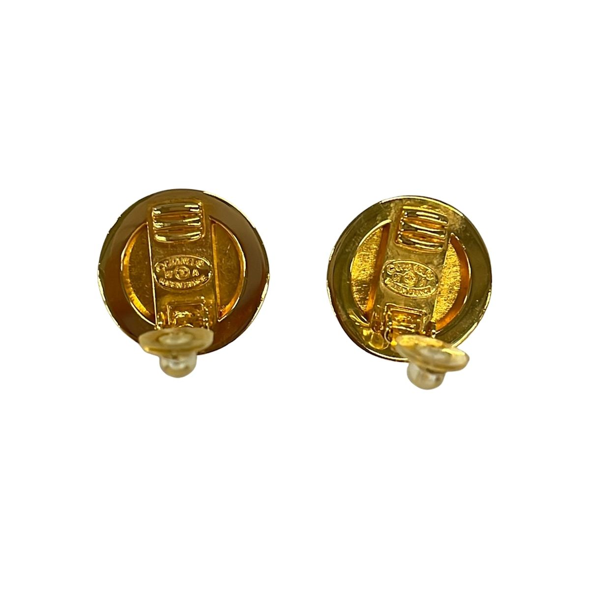 Chanel Earrings Gold Clear — view 3